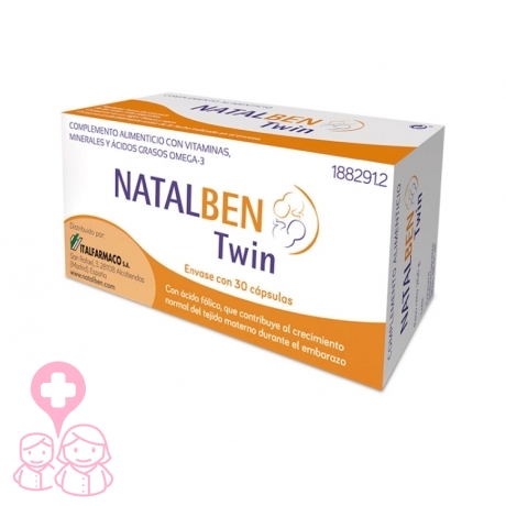 Natalben Twin embarazo múltiple 30 cápsulas