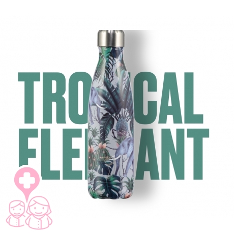 Chilly´s bottle tropical edition elefante botella termo acero inoxidable 750 ml