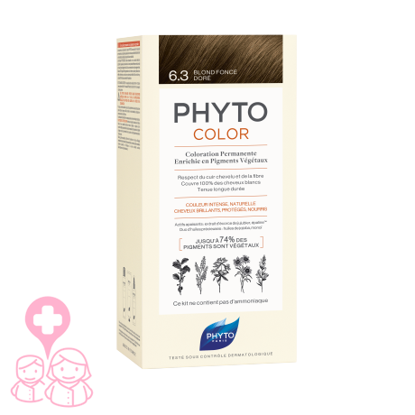 PhytoColor 6.3 Rubio Oscuro Dorado tinte todo tipo de cabellos