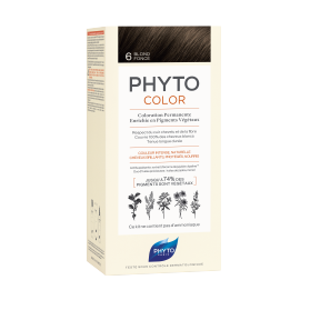 Phyto color 6 rubio oscuro tinte para cabello con extractos vegetales