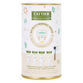 Cattier kit multi-masking argile arcilla blanca, rosa, verde y amarilla 40ml