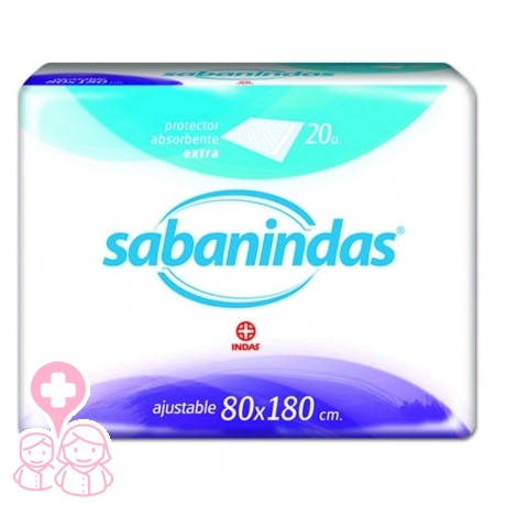 Sabanindas 80x180 ajustable 20 uds