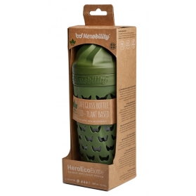 Herobility hero eco bottle biberón de cristal verde bosque 320 ml