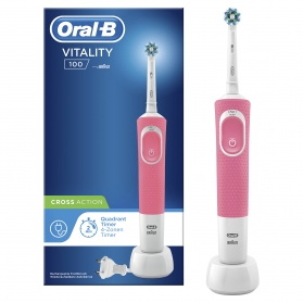 Oral-b vitality 100 crossaction cepillo dental eléctrico recargable color rosa
