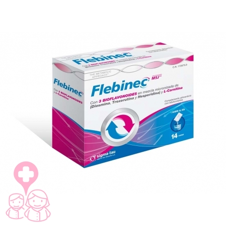 Flebinec 14 sobres con Diosmina, Troxerutina y Hesperidina