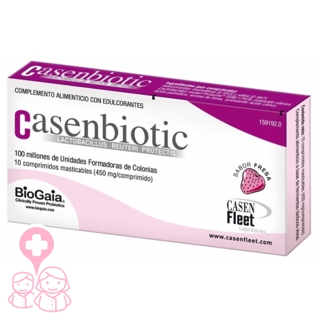 Casenbiotic probióticos 10 comprimidos sabor fresa con lactobacillus