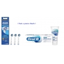 Oral b 3 recambios precision clean + oral b pasta repair 85 ml