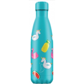 Chilly´s Bottle Pool Party Azul botella termo 500 ml