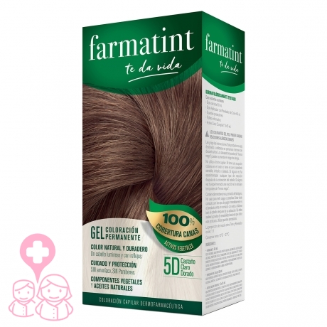 Farmatint 5d castaño claro dorado tinte para cabello 150 ml