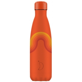 Chilly´s bottle retro naranja botella termo de acero inoxidable 500 ml