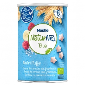 Naturnes bio nutripuffs cereales con frambuesa 35 g