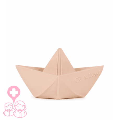 Oli and Carol Origami Boat Nude juguete de baño caucho Natural 100 % Hevea Ecológico
