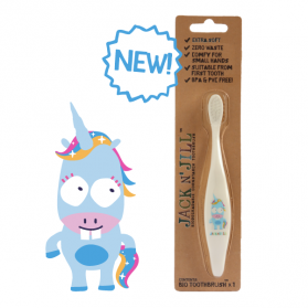 Jack´n jill cepillo de dientes infantil unicornio 100% biodegradable