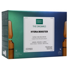Martiderm hydra booster 15+15ampollas +exfoliante + hidro mask