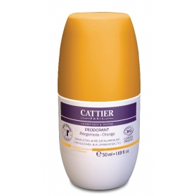Cattier desodorante Roll-On Frescor Cítrico 50 ml 24H con Bergamota y Naranja