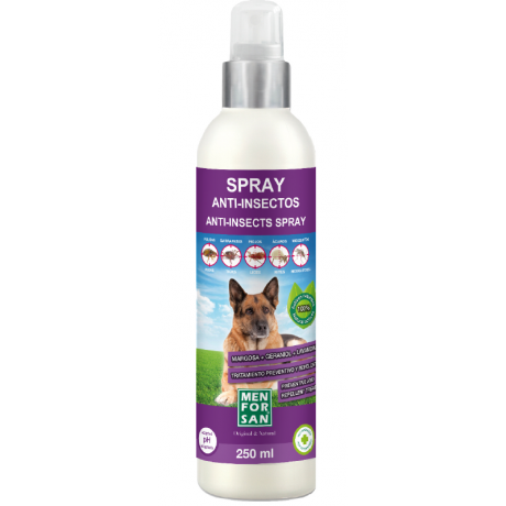 Menforsan spray anti-insectos 250 ml con margosa, geraniol y lavandín