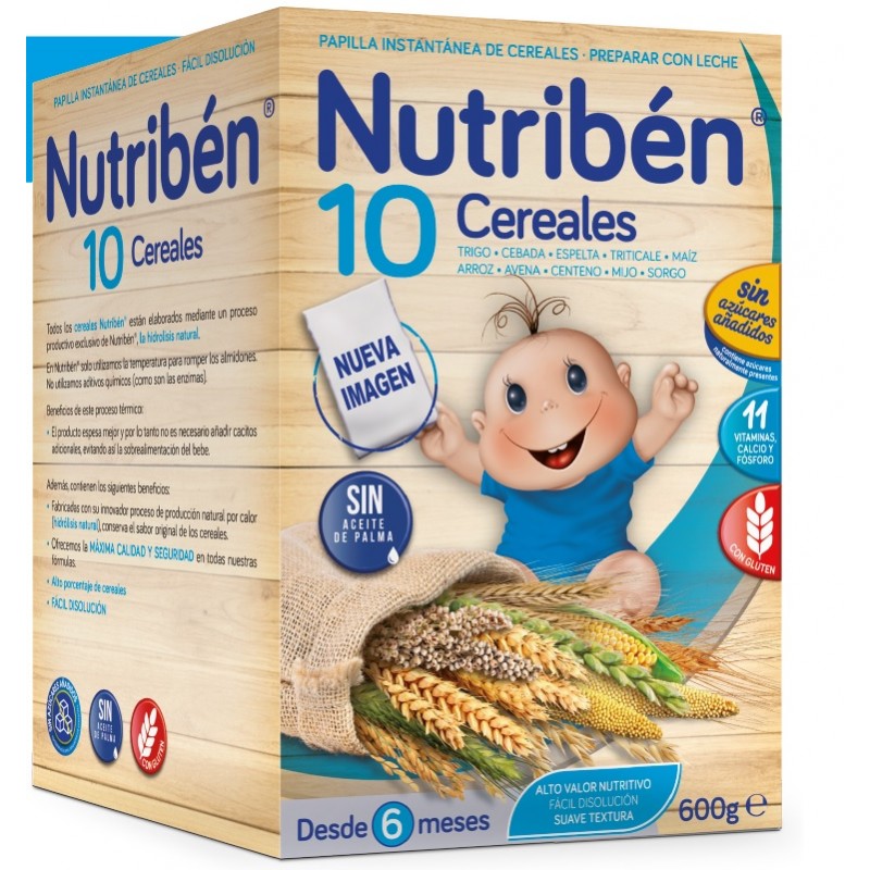 Conceder hacer clic restaurante Nutribén 10 Cereales papilla 600 gr