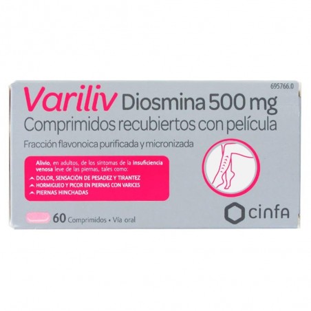 Variliv Diosmina 500 mg 60...