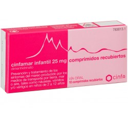 Cinfamar Infantil 25 mg 10...